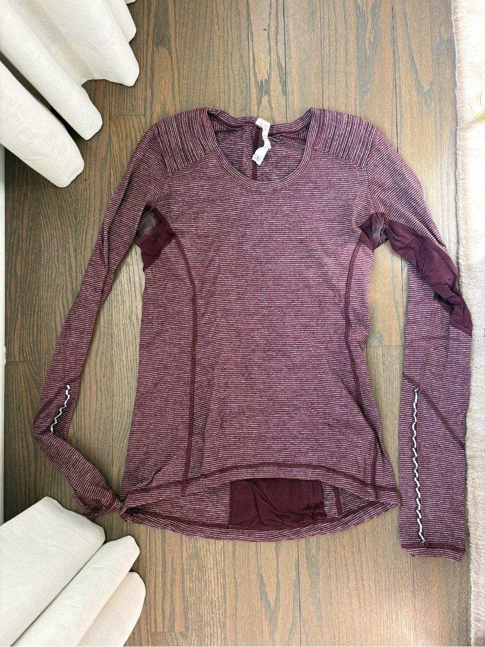 lululemon athletica Marled Burgundy Long-Sleeve Performance Tee